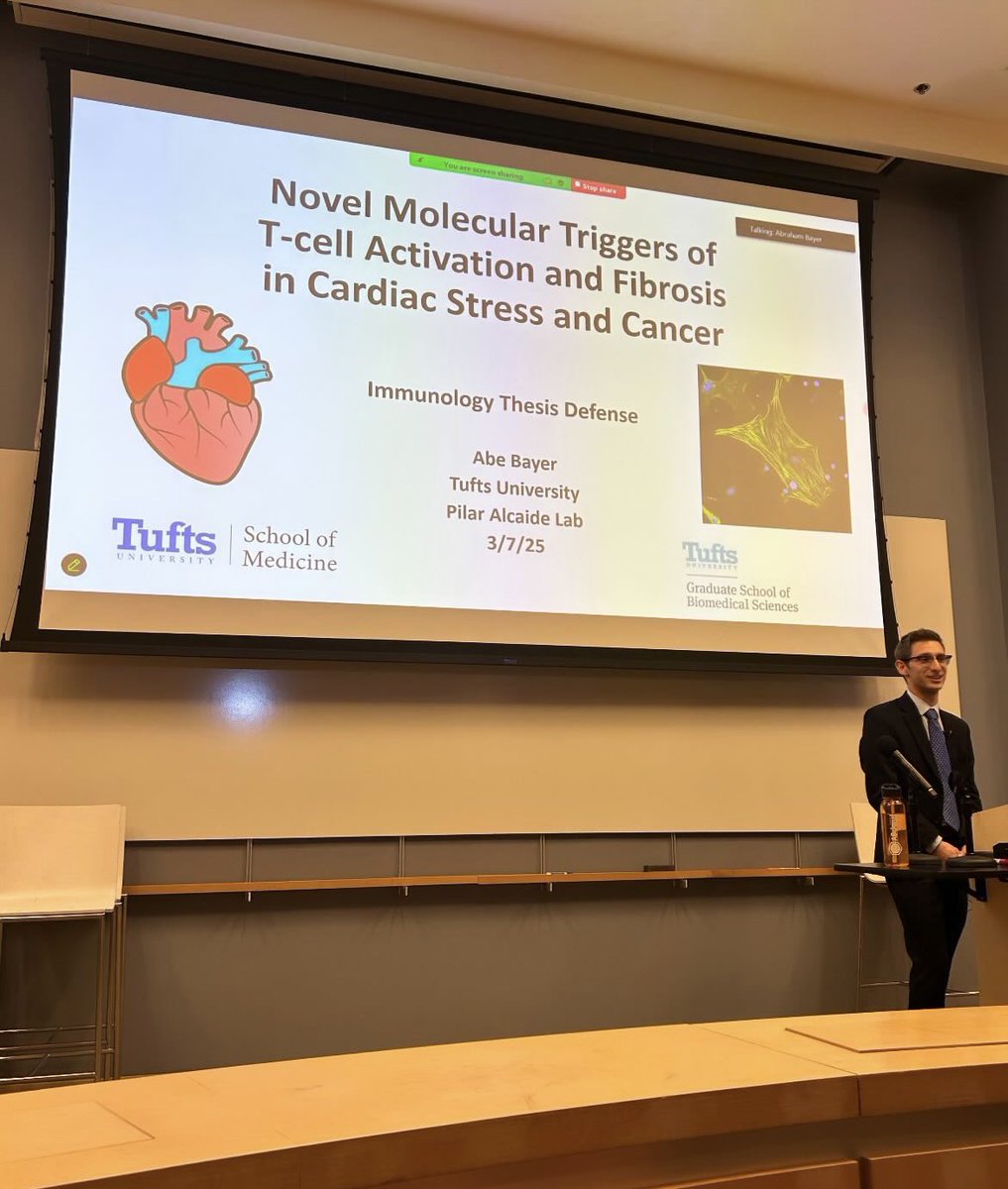 AbeBayer's tweet image. Very proud to say I successfully defended my PhD today. I feel so lucky to have gotten mentorship and support from @PilarAlcaidePhD among countless other mentors, labmates, and collaborators. Back to med school now!!! @TuftsMedSchool @TuftsUniversity @TuftsGSBS