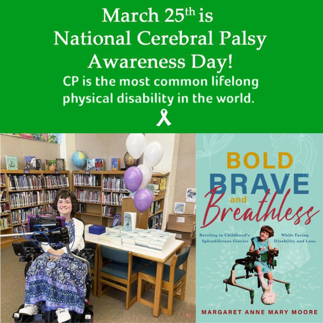 WoodhallPress's tweet photo. #NationalCerebralPalsyAwarenessDay #bestselling #memoir BOLD, BRAVE, AND BREATHLESS on how #author @mooreofawriter thrives in #education, sports, #GirlScouting, etc. w/ a wheelchair, walker & speech device https://t.co/142GbPs96m
#CerebralPalsyAwareness #Cerebralpalsy #mustread https://t.co/zxVlpbPx2m