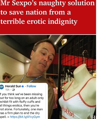 SexEx - Adult Expo to Fill Void Left by Sexpo Demise If you think we’ve been missing out for too long on an adult-only exhibit fit with fluffy cuffs and all things erotica, then you’re not alone. Fortunately, one man has a firm plan to end the dry spell. > bit.ly/41vyGym
