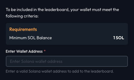 Leaderboard listing requirements have been adjusted.