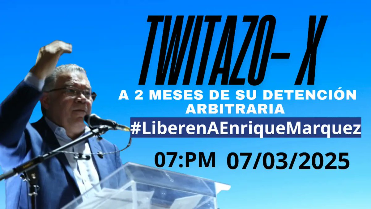 El ingeniero  @enriquemarquezp pidió dialogo, elecciones y respeto a la constitución y aún así hoy cumple dos meses privado de libertad #LiberenAEnriqueMarquez