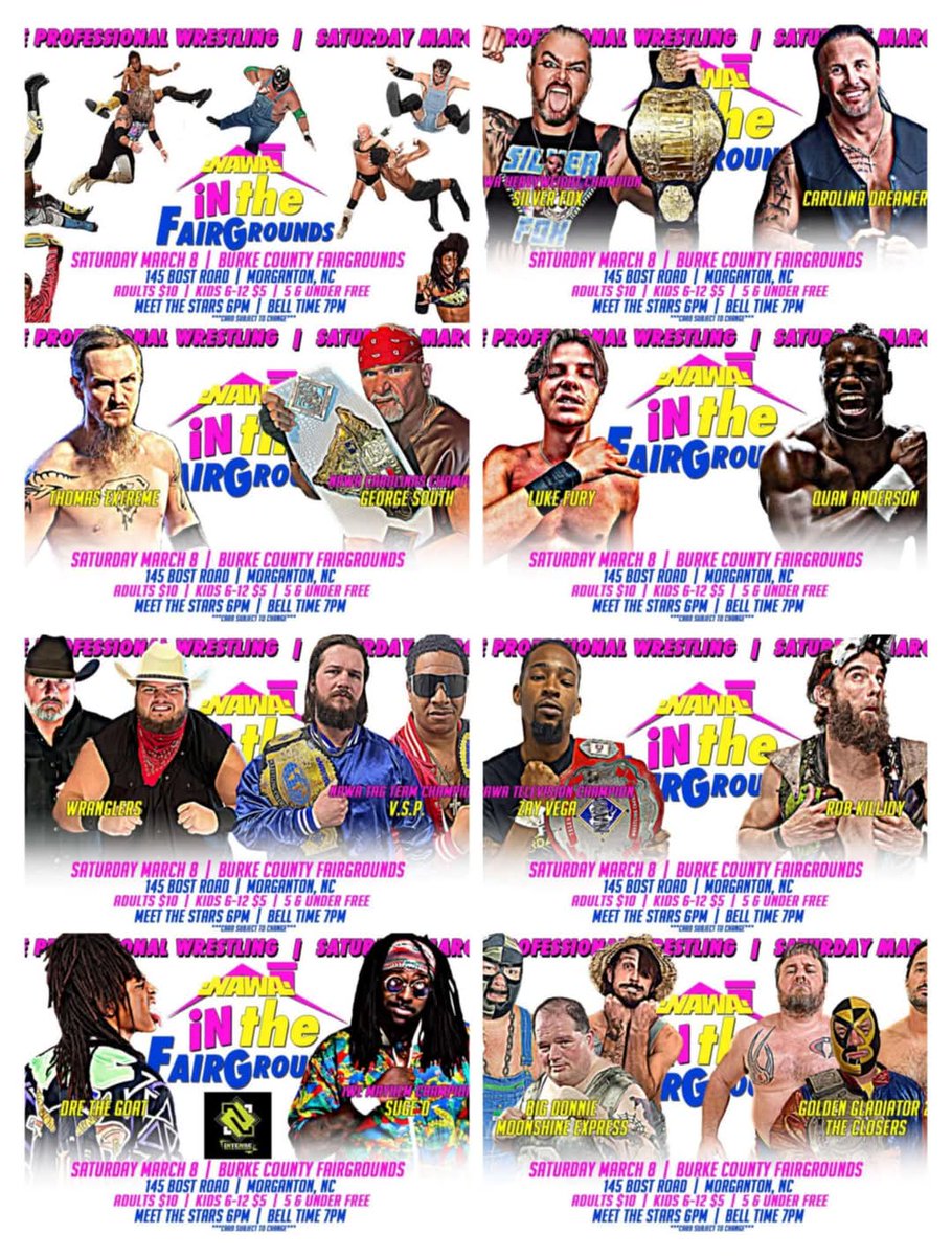 IWE Pro (@iwepro) on Twitter photo TOMORROW NIGHT IWE COMES TO MORGANTON, NC FOR NAWA TO CAUSE MAYHEM!
IWE Mayhem Title
Suge D (c) vs
Dre The Goat
Six More Exciting Matches!!!!!
#WWERaw
#WWENXT
#SmackDown
#NXTRoadblock
#AEWDynamite
#AEWCollision
#AEWRevolution
<a href="/NAWAiTV/">NAWA iTV</a>
<a href="/SugarDunkerton/">Suge De La Sausalito</a>
<a href="/DrizzleMista/">DRE the G.O.A.T.ππ¦ΉπΎββοΈπ€πΎ</a> TOMORROW NIGHT IWE COMES TO MORGANTON, NC FOR NAWA TO CAUSE MAYHEM!
IWE Mayhem Title
Suge D (c) vs
Dre The Goat
Six More Exciting Matches!!!!!
#WWERaw
#WWENXT
#SmackDown
#NXTRoadblock
#AEWDynamite
#AEWCollision
#AEWRevolution
<a href="/NAWAiTV/">NAWA iTV</a>
<a href="/SugarDunkerton/">Suge De La Sausalito</a>
<a href="/DrizzleMista/">DRE the G.O.A.T.ππ¦ΉπΎββοΈπ€πΎ</a>
