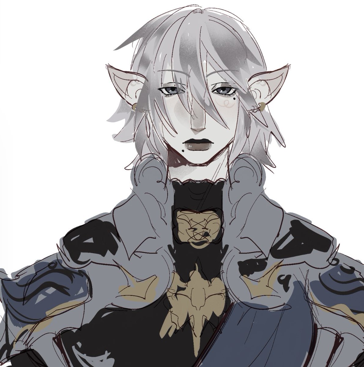 frog_teethh's tweet photo. Took a break and Drew my FFXIV character (^^ her name is elvide #FFXIVART https://t.co/Y2yKkqKOY8