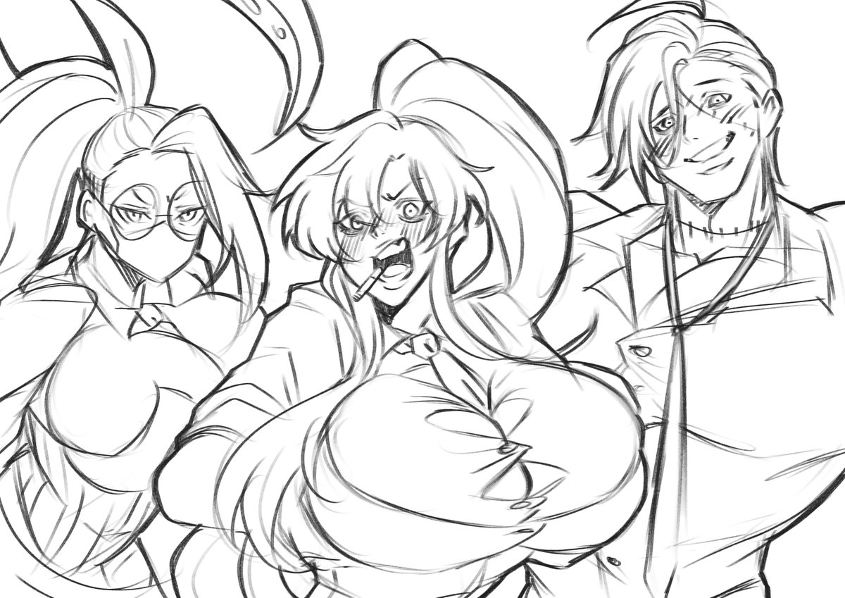 What happened when you gimme 5-10 mins to sketch something fast as a break
also Rule 63 am I right?