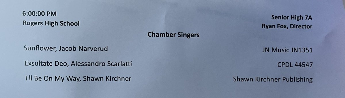 MarkFScott's tweet photo. Amazing job by the @RHSMounties Chamber Singers at their Region 6 CPA performance. Outstanding representatives of RHS! https://t.co/N6a3ztV29L