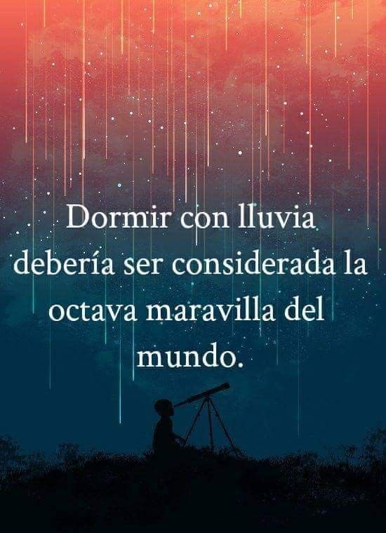 Dormir con lluvia...