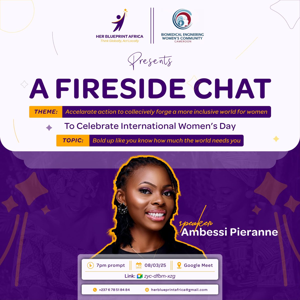 MedBME48279's tweet photo. Join us Join Our Virtual Fireside Chat: Igniting Conversations on “Accelerate Action to collectively forge a more inclusive world for women“ ;learn, network, and fuel your professional growth here.#IWD2025 #BeautyInDiversity #Inclusivity #empowerwomen #internationalwomensdayevent https://t.co/yKOyyT5eHu