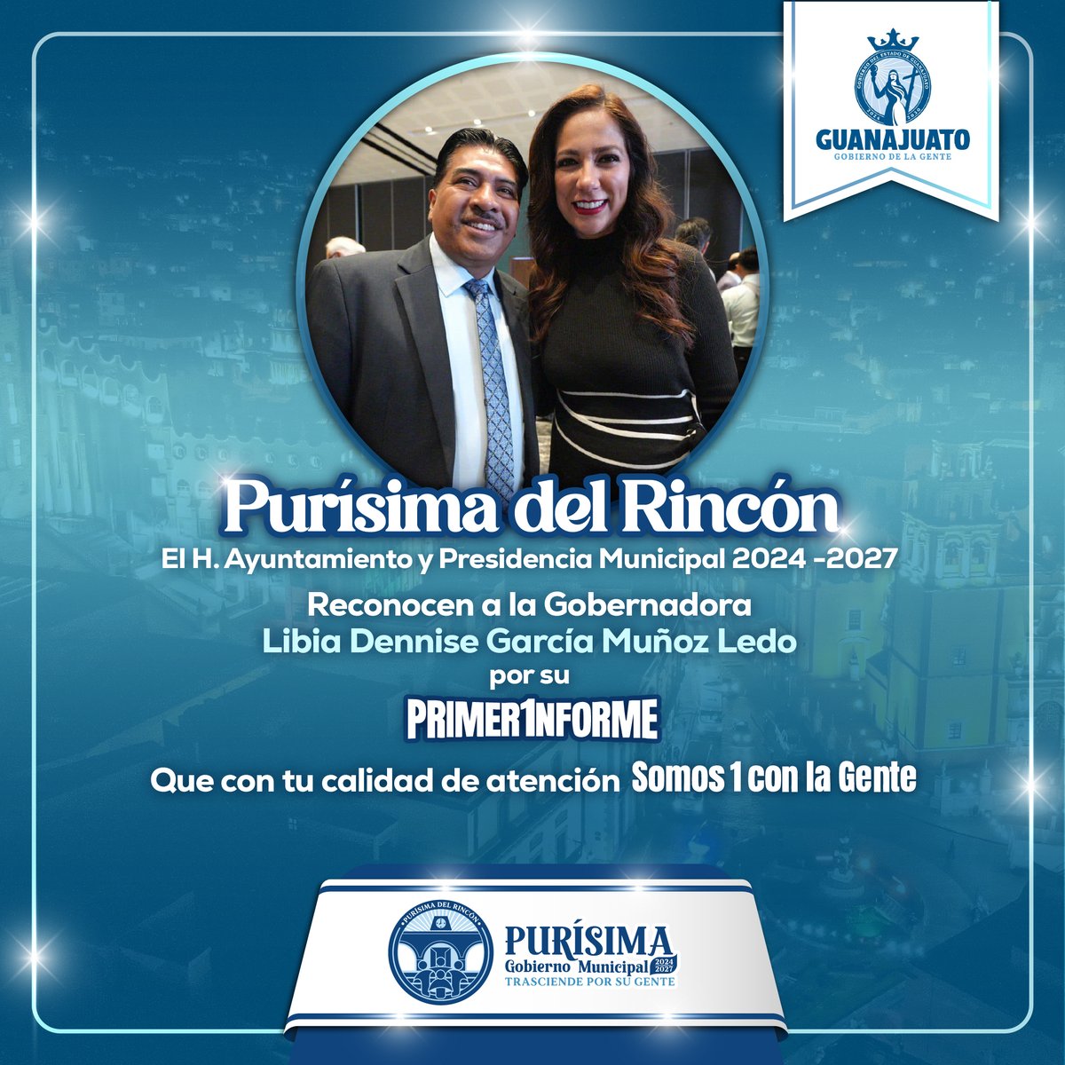 PurisimaMx's tweet photo. 👏 Nuestra felicitación y reconocimiento a la Primera Gobernadora del Estado @LibiaDennise por su #1Informe, donde destaca su trabajo y acciones a favor de todos los guanajuatenses.
#1nformeLibia #Somos1ConLaGente @gobgente
#PurísimaDelRincón #TrasciendePorSuGente #Guanajuato https://t.co/axza7zKrMe