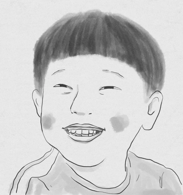お寒うございます。

エロ化前の高橋さん第一形態を演じてた子役さんがカレーライスの似合う昭和感みなぎるいい顔してましたので…松本大洋さんのイラスト風味に挑んでみました。

#ホットスポット #ホットスポット絵 