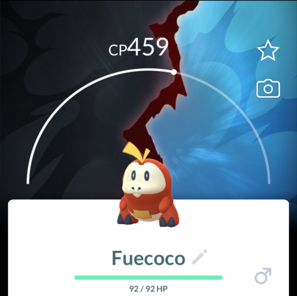 pogo_central's tweet photo. shiny fuecoco is here in pokémon go! 

and also, brand new background for the next 3 months 

(via @PokeNOBU and GrassCat) https://t.co/GpHQNsCCsM