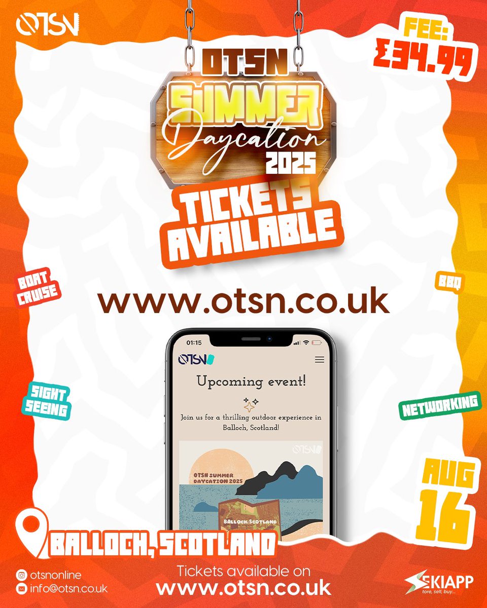 Only1two_'s tweet photo. Summer link up of the year!
Tickets out now! 

Picture this! A 1-hour boat cruise on Loch Lomond with endless BBQ, non-stop music, and fun activities on the shore. Sounds amazing, right?

https://t.co/TX17O0oFbn 

#SummerGLasgow #OTSN https://t.co/2cwxjOkBtW