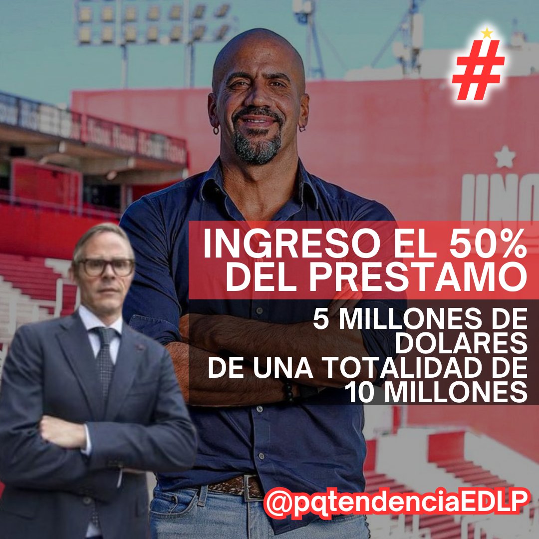 "Foster Gillet"

👀👉 Porque habría abonado el 50% del préstamo que tenia pendiente con Estudiantes. 

💸💰La totalidad del préstamo es de 10 MILLONES DE DOLARES. Entraron 5 MILLONES. 

#EDLP 🇦🇹🦁