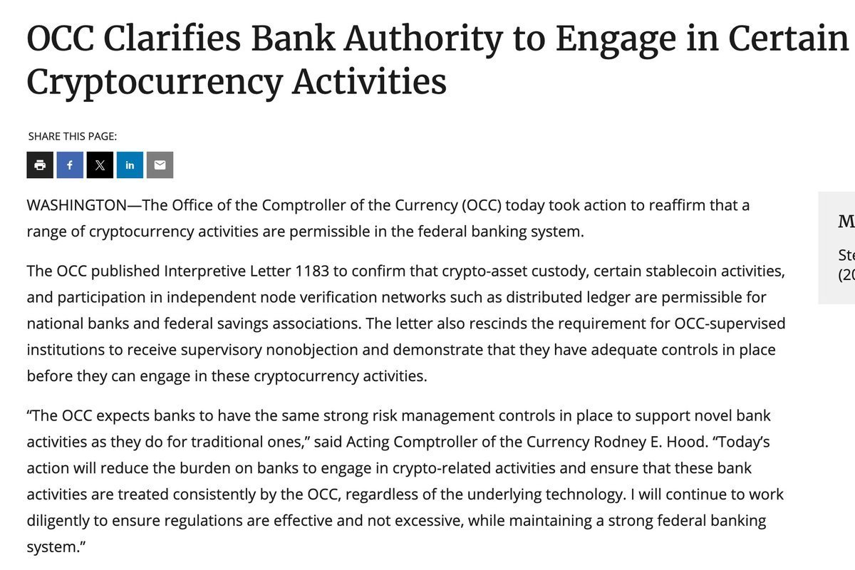 All 4,000+ banks in the US will run nodes. 
Most will issue stablecoins. 
The top 250 will tokenize a flood of private market assets, yield-generating instruments, and greenfield opportunities. 
Onchain finance will erupt into the stratosphere.