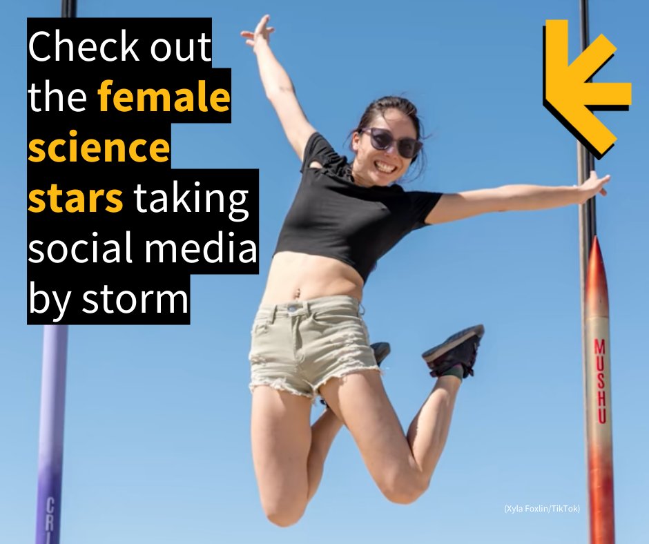 ScienceAlert's tweet photo. Female science communicators are at the top of their game on social media right now. Across TikTok, YouTube, and Instagram, these up-and-coming stars are drawing millions of followers with their wit and wisdom. #IWD #STEM
https://t.co/jvuuLKGMn8 https://t.co/JmOW5uVzys