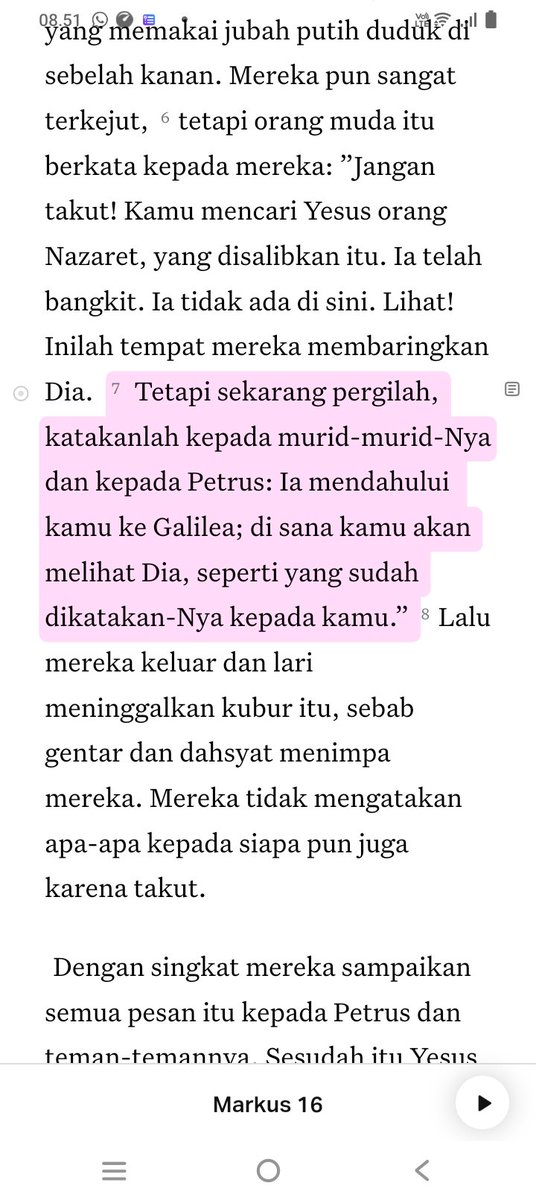 justdwiii's tweet photo. when Malaikat said; tetapi sekarang pergilah, katakanlah kepada murid-muridNya dan kepada Petrus. 

yg kita garis bawahi adalah Petrus. 
Why Petrus saat itu di notice, knaps gk Yakobus (kan ibu nya Yakobus yang ada saat itu) atau maybe murid lain deh yang gk pernh make mistake... https://t.co/lx5OUNxYZp