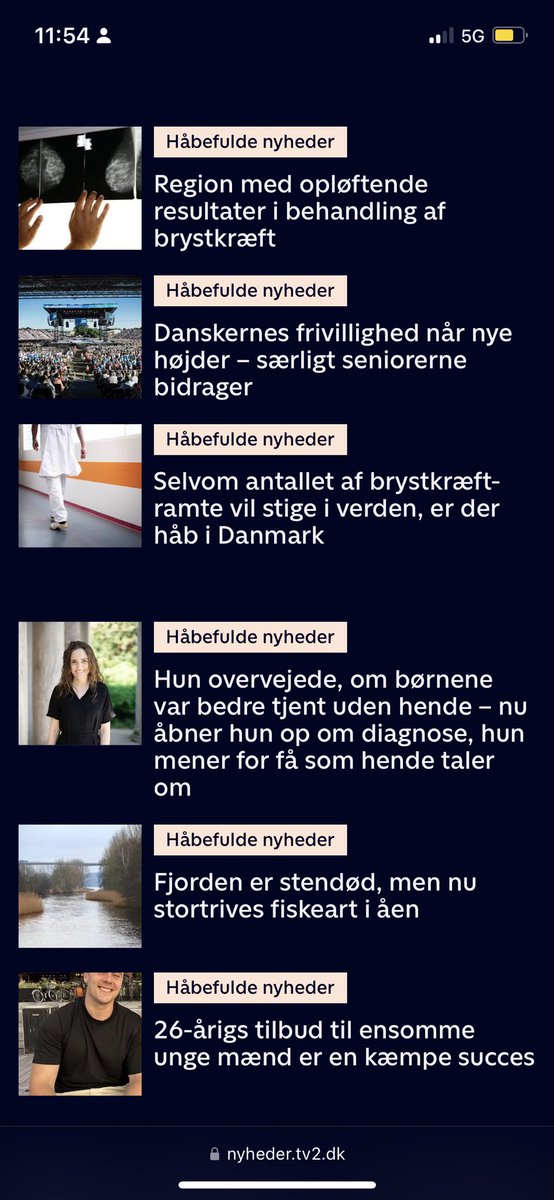 Thanks <a href="/tv2danmark/">TV 2 Danmark</a> for promoting a “hopeful news” category! I find Danish news to be a lot more positive than news in Australia (and even mainstream US) that seem a bit bleak, drama- and anxiety fuelling and a bit trash. Maybe that’s one reason why Danes are so happy? :)