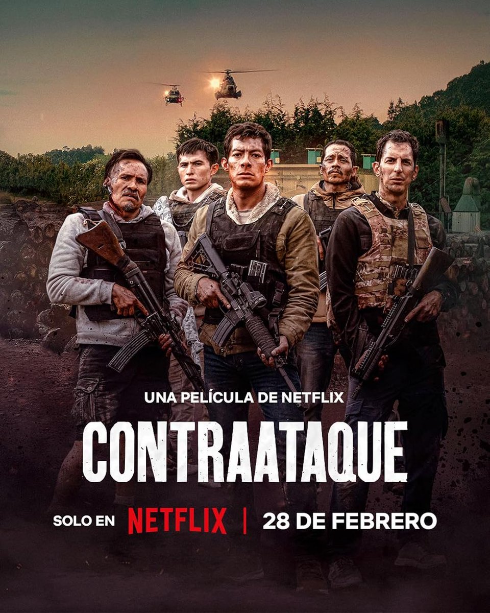 MovieCrazyP's tweet photo. Aquí nadie se queda atrás, todos entran y salen juntos.

Contraataque, de Chava Cartas con Luis Alberti, Luis Curiel, Leonardo Alonso, Noé Hernández y Mayra Batalla es la #1 en 30 países.

📺 #Netflix
🗓 Ya disponible
➡️ https://t.co/M5qKPFHups
💻 https://t.co/bRMc3ClFHJ https://t.co/Y6DzHNVfAk