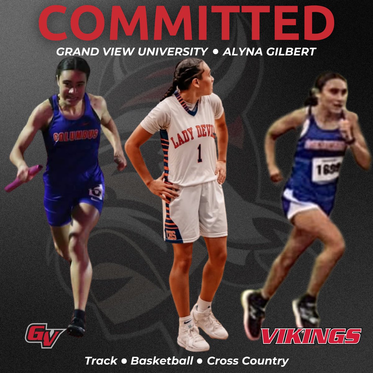 We’re thrilled to announce that Alyna Gilbert will continue her academic and athletic journey at Grand View University in Des Moines, IA‼️