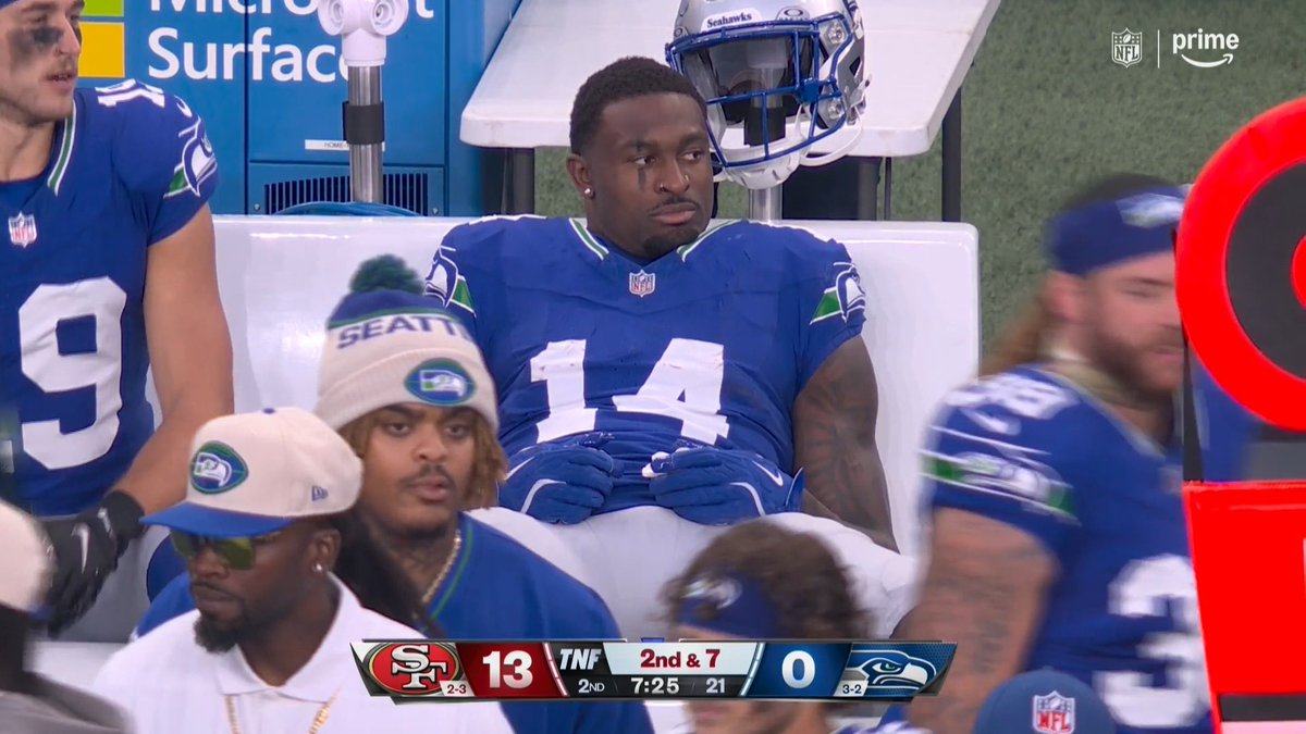 AshleySabbe's tweet photo. Me watching all of my Seattle jerseys become obsolete for next season #seahawks #lockett #metcalf #genosmith https://t.co/6hGaZzC3Sc