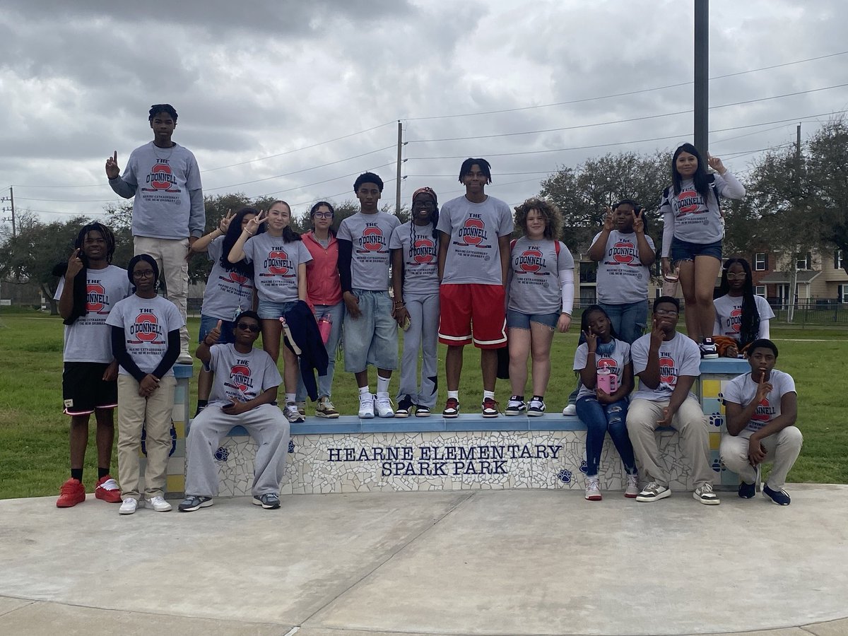 ODMS takes over Hearne Field day. Student Athletic Leadership Team (S.A.L.T) Community Service at its best.