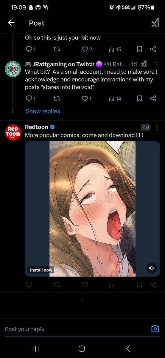 LordSedg's tweet photo. @J_Ratt14 @Geetahr_gg This is the ad under your post when I read this. Seems on brand. https://t.co/qyAFG9nfD4