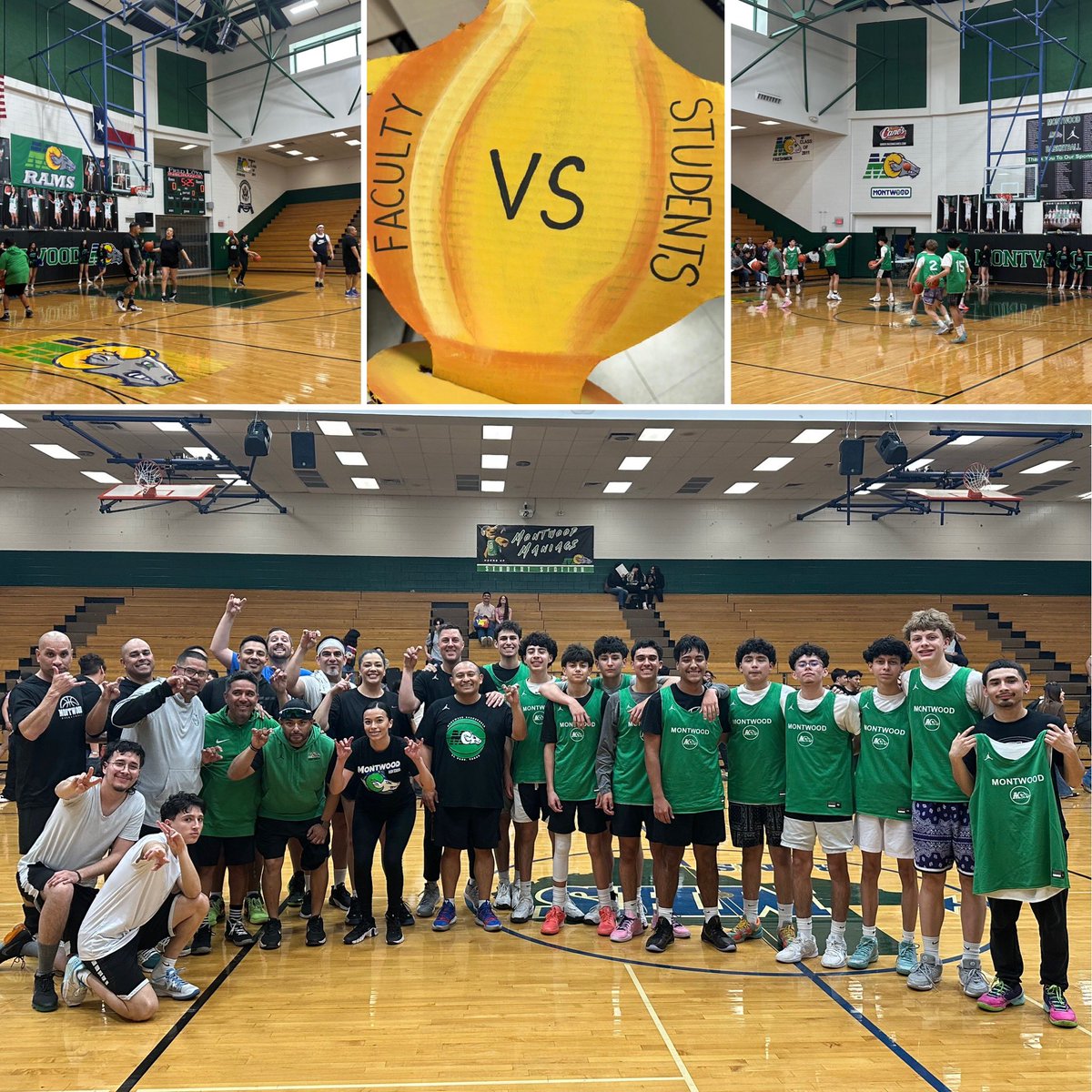 Montwood Boys Basketball (@montwoodhoops) on Twitter photo Great way to end the 3rd-9 weeks & head into Spring Break with a Pep-Rally and Faculty vs Students Basketball Game !
As always, Faculty took the Dub, 39-32 ! ๐ <a href="/MontwoodHS/">David Herrera</a> <a href="/_MHSSTUCO/">Montwood HS StuCo</a> <a href="/AnaPlayer_MHS/">Ana Player</a> <a href="/MontwoodFB/">Montwood Football</a> <a href="/ramgirlshoops/">Montwood Ram Hoops</a>
#MontwoodHoops๐ Great way to end the 3rd-9 weeks & head into Spring Break with a Pep-Rally and Faculty vs Students Basketball Game !
As always, Faculty took the Dub, 39-32 ! ๐ <a href="/MontwoodHS/">David Herrera</a> <a href="/_MHSSTUCO/">Montwood HS StuCo</a> <a href="/AnaPlayer_MHS/">Ana Player</a> <a href="/MontwoodFB/">Montwood Football</a> <a href="/ramgirlshoops/">Montwood Ram Hoops</a>
#MontwoodHoops๐