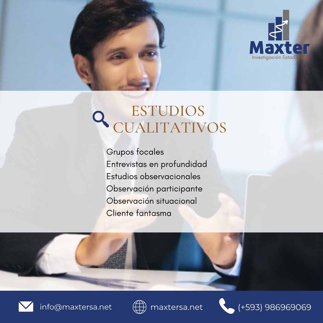 maxter_research's tweet photo. 🔍 Más allá de los datos, está la percepción.
Los estudios cualitativos te revelan lo que realmente piensan y sienten tus clientes. 📊💡
#MaxterSA #ConoceATuCliente
📲(+593) 986969069
📩 info@maxtersa.net https://t.co/uPLMJxLj0w