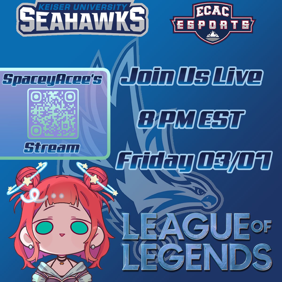 Check out Stolli for our Call of Duty games and check out Ace for our League of Legends games! 

#callofduty #leagueoflegends #esports #ecac #keiseruniversity #riotgames