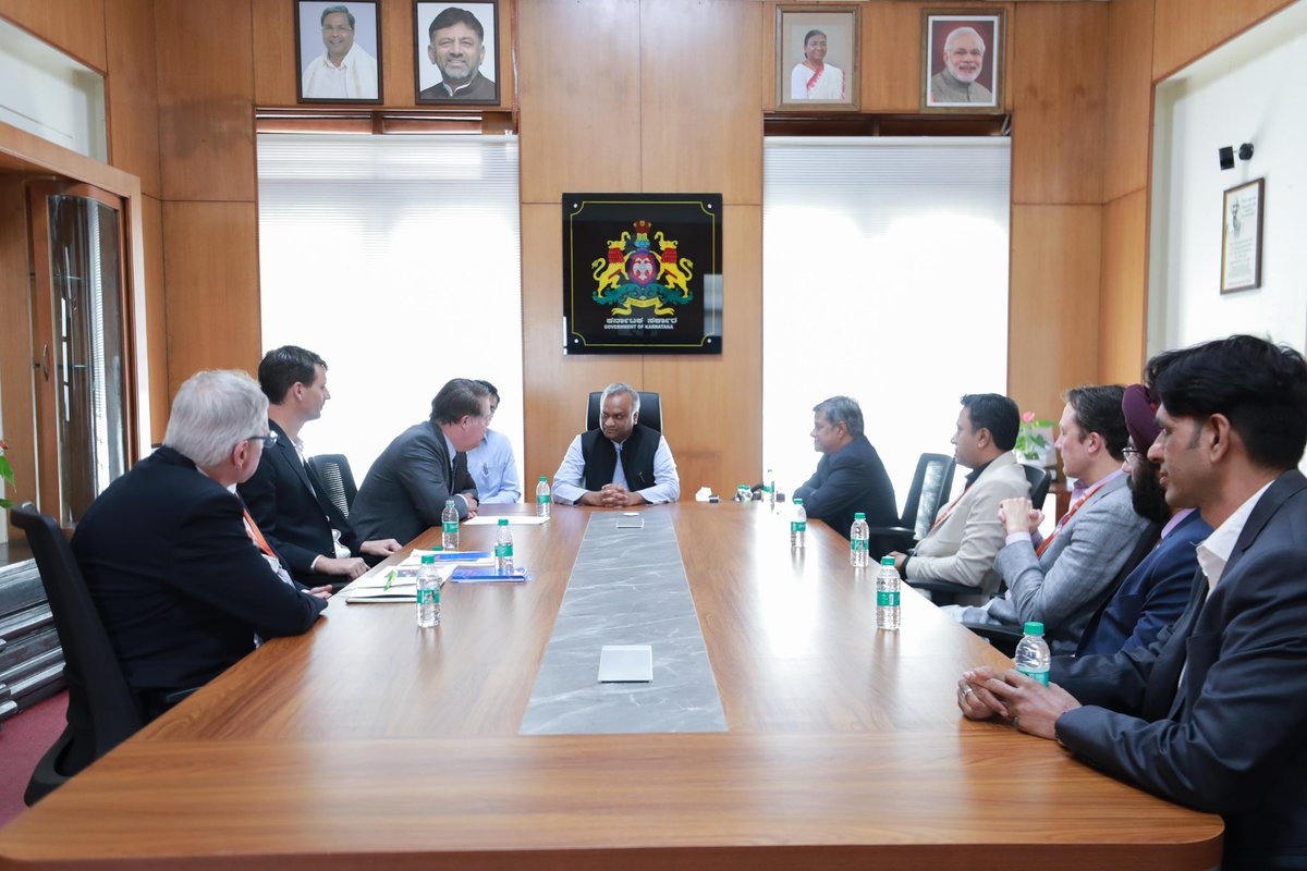 PriyankKharge's tweet photo. It was a pleasure engaging with the Netherlands Semiconductor delegation, led by the Consul-General for South India, Mr. Ewout de Wit. The discussions were insightful, highlighting the immense potential for collaboration between India and the Netherlands in the semiconductor ecosystem.

Excited about the opportunities ahead to work closely with Dutch universities and companies, particularly in areas such as advanced skill development, VLSI design, facilitating soft landings for startups and enabling market access programs. Strengthening these partnerships will not only drive innovation but also open new avenues for growth and technological excellence.