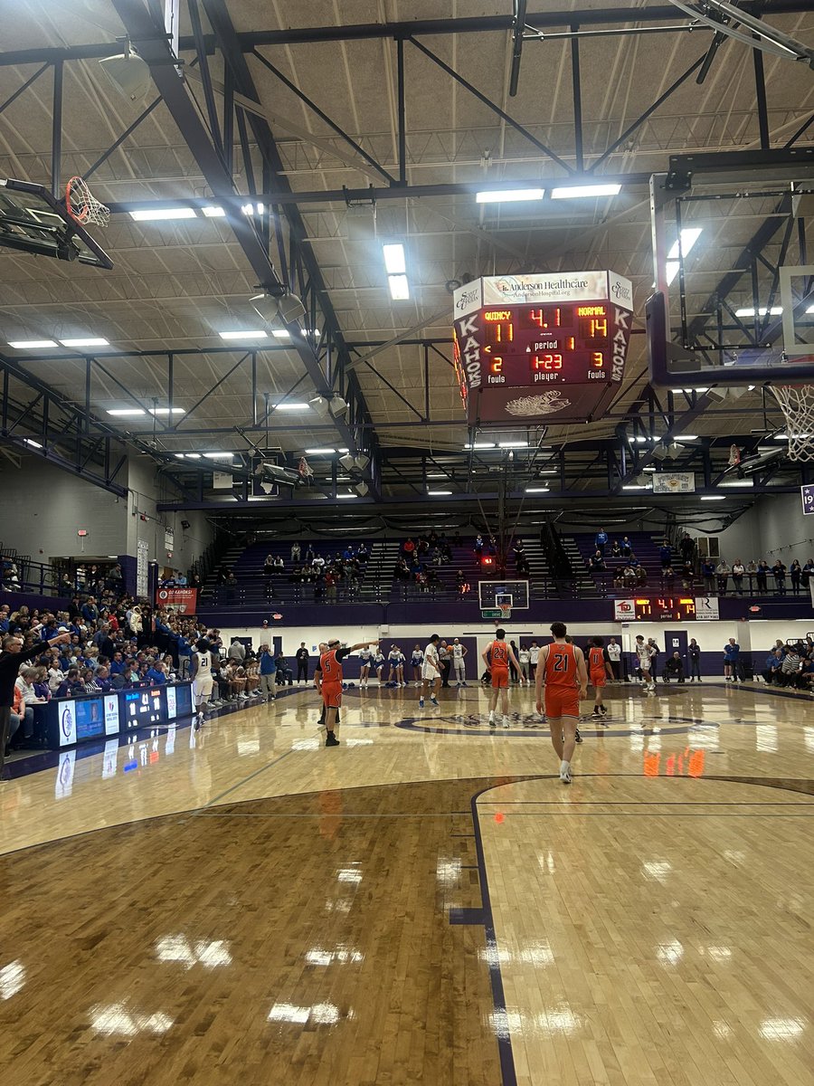 End of first:
Quincy- 11
Normal- 14