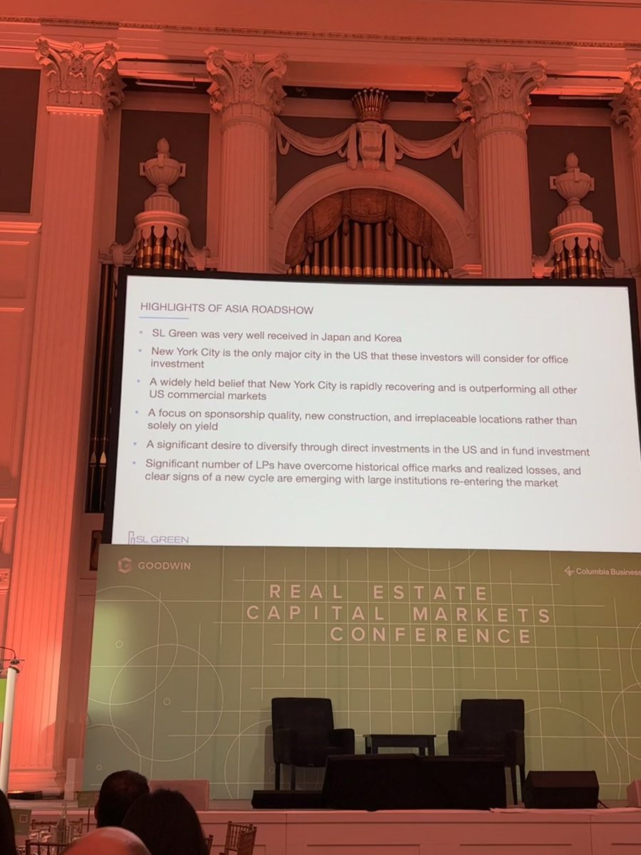 andrewyuannyc's tweet image. According to CEO of SL Green-the largest NYC office landlord
NYC commercial real estate is so back.
1.Private Job recovered 108%
2. Core Midtown/Park Avenue office market vacancy is very low 
3.Return to office is happening 
4.More tech companies are opening NYC office include…