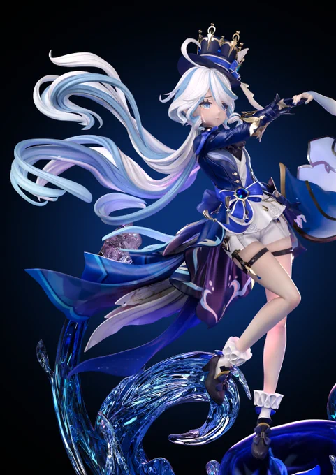 #原神 #フリーナ めっちゃ綺麗なフリーナちゃんとフォカロルスさまのフィギュア見つけました! すごくボリューム感があり、非常に豪華な印象を受けます! こちらはHajimi Studioさんの作品で、現在予約受付中です～ 興味がある方ぜひ見てください ー!