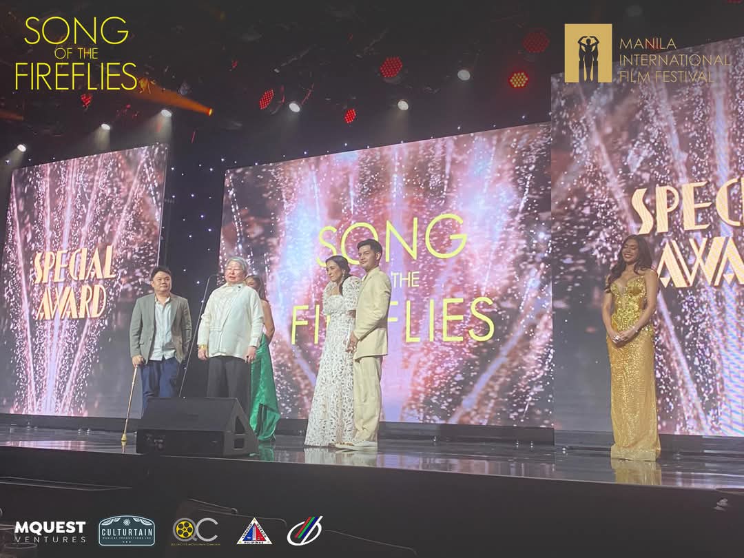 Brunossette's tweet photo. Song of the Fireflies MIFF AWARDS
Best Film
Best Picture
Best Actress 
Best supporting actor
Best supporting actress 
Special Award

Tama ba to? https://t.co/mklfKNoNKJ