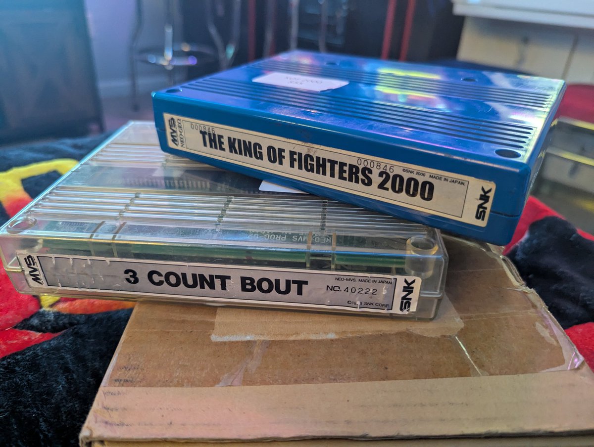 Corgiboltz's tweet image. Pretty excited about these pick-ups. #mvs #neogeo