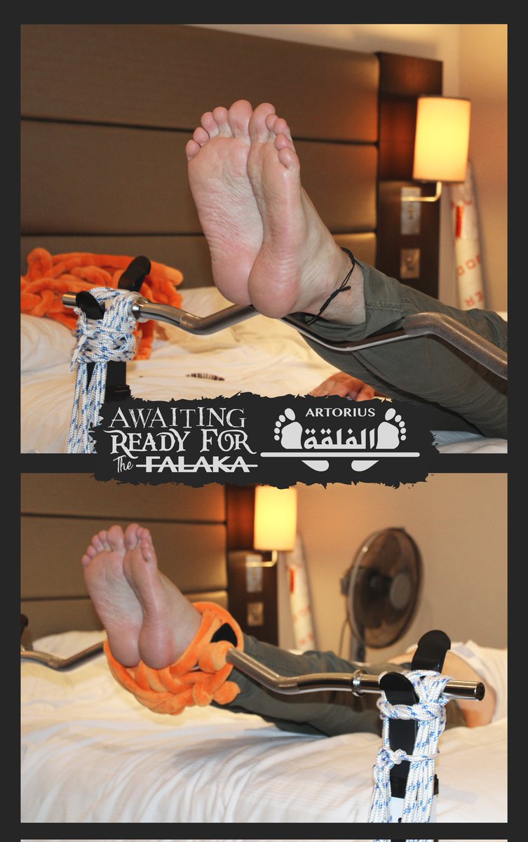VIKINGDADnmbr1's tweet photo. 👣Feet nicely secured, to receive the Falaka Punishment.
أقدام مؤمنة بشكل جيد، لاستقبال عقوبة الفلكة.
————————————
#پاهای_مردانه #اقدام_الرجال 
#فلقة #الفلقة #فلكة #ضرب_الفلقة
#اقدام_الرجال
#bastinado #falaka #falaqa #falanga #фалака #bastonade #malefeet https://t.co/oYmVcziJgA