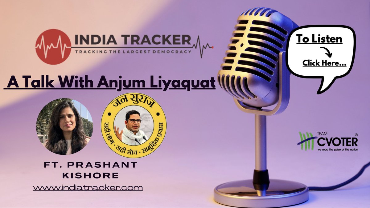 cvoter's tweet photo. A Talk With Anjum Liyaquat: Prashant Kishore Reveals Jan Suraajs Bold Path Forward For Bihar Election 2025
Listen to this exclusive podcast by @AnjumLiyaquat with @PrashantKishor on his upcoming endeavours for Bihar 2025 elections
https://t.co/maJxtNWG7V https://t.co/VQupbSOsrd