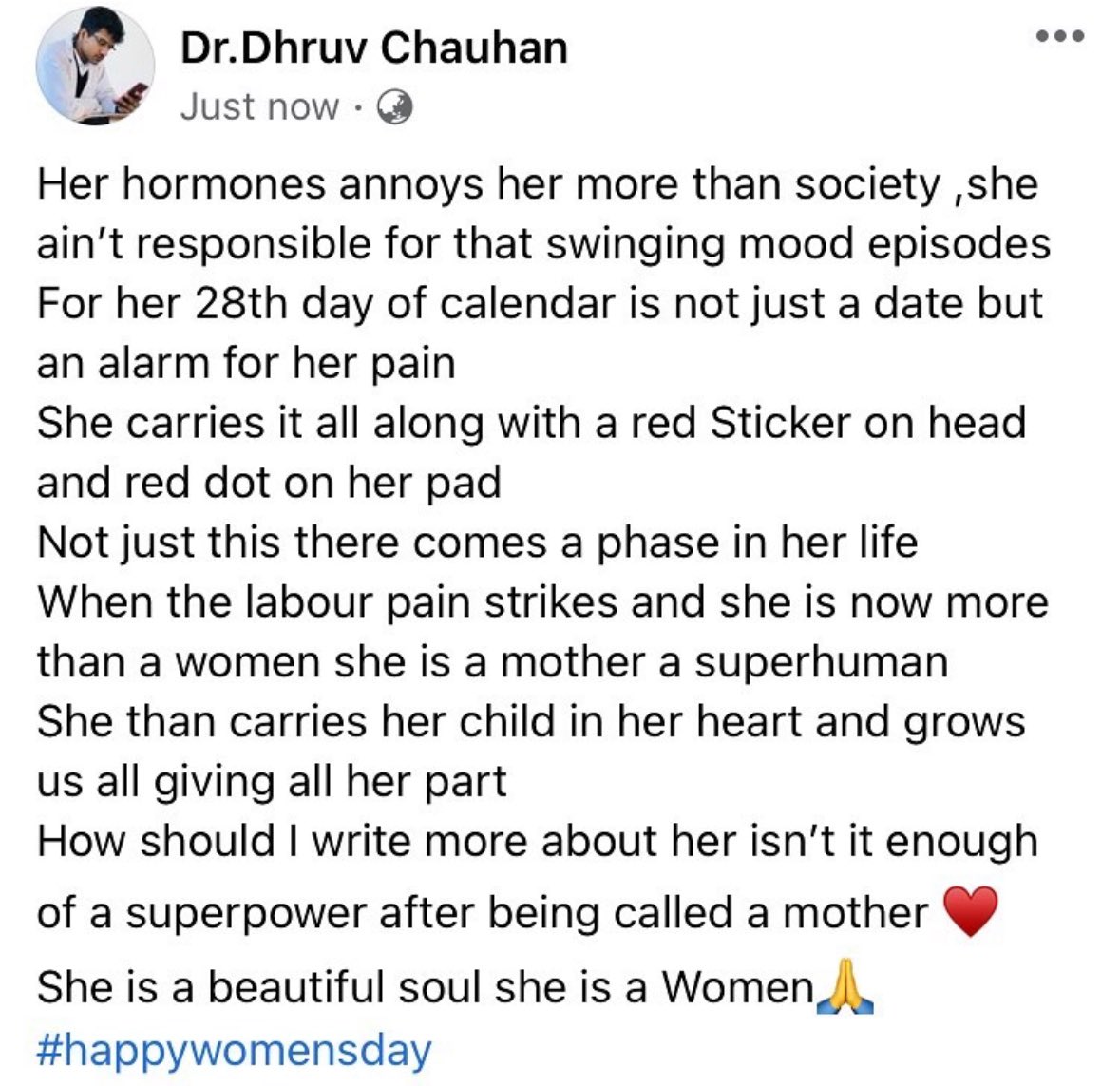 DrDhruvchauhan's tweet photo. Happy women’s day 💫 https://t.co/jqboe0ZLrb