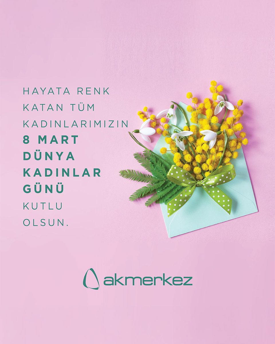 Hayata renk katan tüm kadınlarımızın 8 Mart Dünya Kadınlar Günü kutlu olsun.💐

#Akmerkez #8MartDünyaKadınlarGünü
