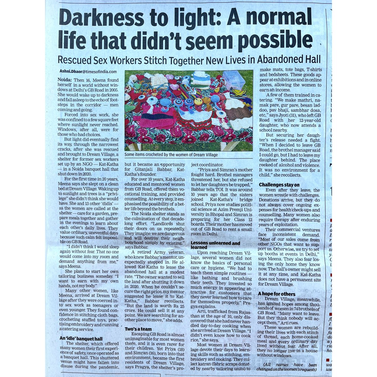 #WomensDay 
In Noida, a 'dream village' rehabilitating former sex-workers into empowered women, one life at a time

timesofindia.indiatimes.com/city/noida/dar…