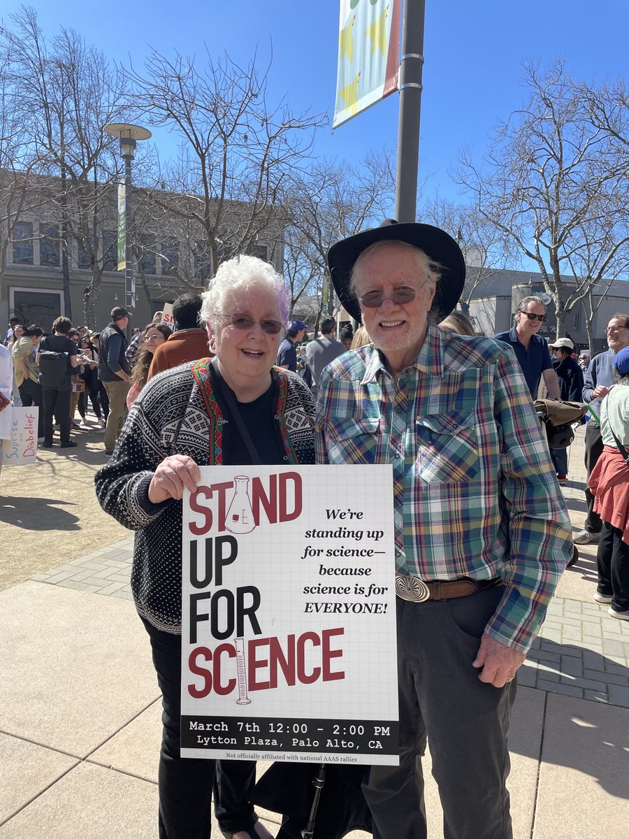 Ron Davis spoke at this demonstration to support science in Palo Alto today.