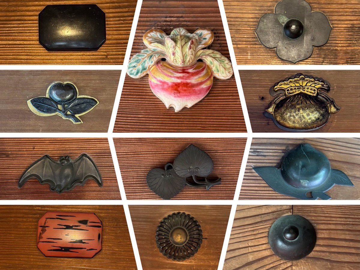 鹿児島 仙巌園 園内の御殿内にある11種の釘隠し 全部見つけて写真に