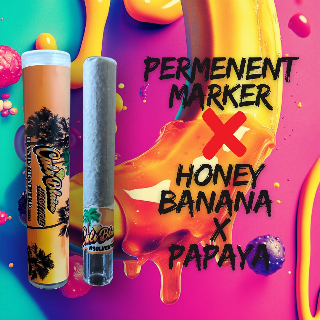 🔥 Know Your Flavor: Permanent Marker x Honey Banana x Papaya Hash Hole 🔥

When it comes to flavor, this hash hole is a masterclass in balance—a fusion of gas, fruit, and cream that hits every note perfectly. Here’s what makes it special:

✅ Permanent Marker – Brings a pungent,
