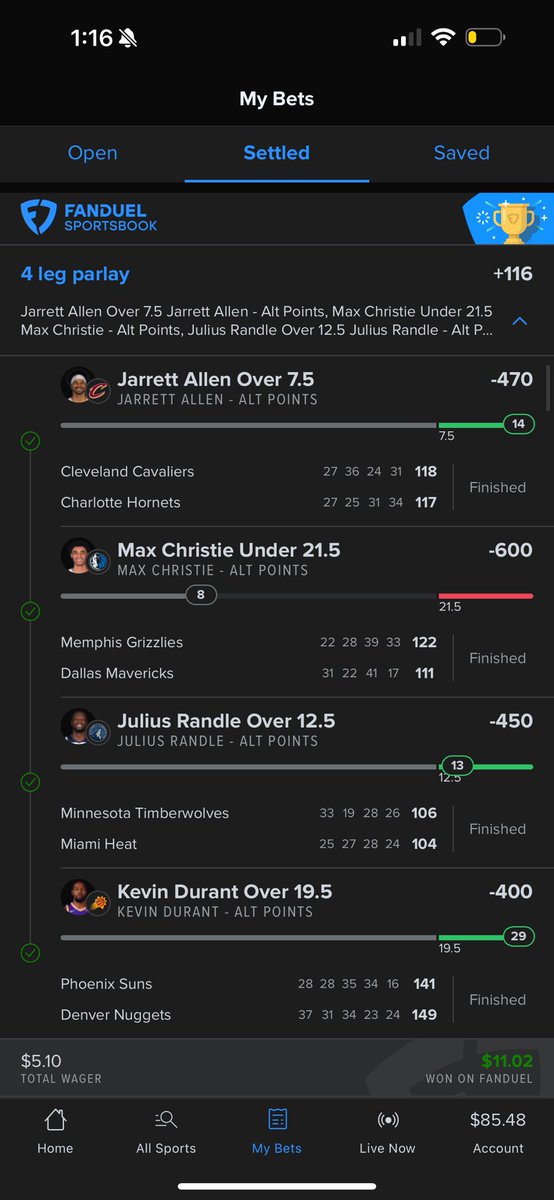Tevvooo's tweet photo. Just a couple of the greens from tonight.
If you’re not in the @lockerroomprops you’re missing out frfr. Up 21 units tonight 💯🚀
#GamblingX https://t.co/Fnx8m8JhWX