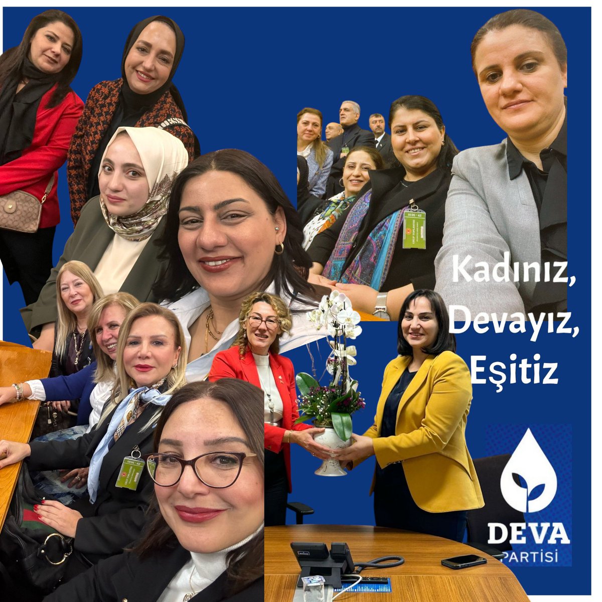Gazişehir (@gaziantepdeva) on Twitter photo Kadınız,Devayız,Eşitiz
8 Mart Dünya Kadınlar günü kutlu olsun.
<a href="/BilgeGunay49/">Bilge AKKUŞ GÜNAY🦉🌱💧</a>
<a href="/MelisKandemirr/">Melis KANDEMİR</a> <a href="/zeynep_sudan/">Zeynep Sudan</a> <a href="/DEVAZeliha_aksy/">Zeliha Aksoy</a> <a href="/afetkusman/">Afet Kuşman</a> <a href="/nalan_ilg/">Nalan Ilgın</a> <a href="/nurayozkull/">Nuray Özkul</a> <a href="/elifesendeva/">Elif Esen</a> <a href="/devakadinda/">DEVA Kadında</a> Kadınız,Devayız,Eşitiz
8 Mart Dünya Kadınlar günü kutlu olsun.
<a href="/BilgeGunay49/">Bilge AKKUŞ GÜNAY🦉🌱💧</a>
<a href="/MelisKandemirr/">Melis KANDEMİR</a> <a href="/zeynep_sudan/">Zeynep Sudan</a> <a href="/DEVAZeliha_aksy/">Zeliha Aksoy</a> <a href="/afetkusman/">Afet Kuşman</a> <a href="/nalan_ilg/">Nalan Ilgın</a> <a href="/nurayozkull/">Nuray Özkul</a> <a href="/elifesendeva/">Elif Esen</a> <a href="/devakadinda/">DEVA Kadında</a>
