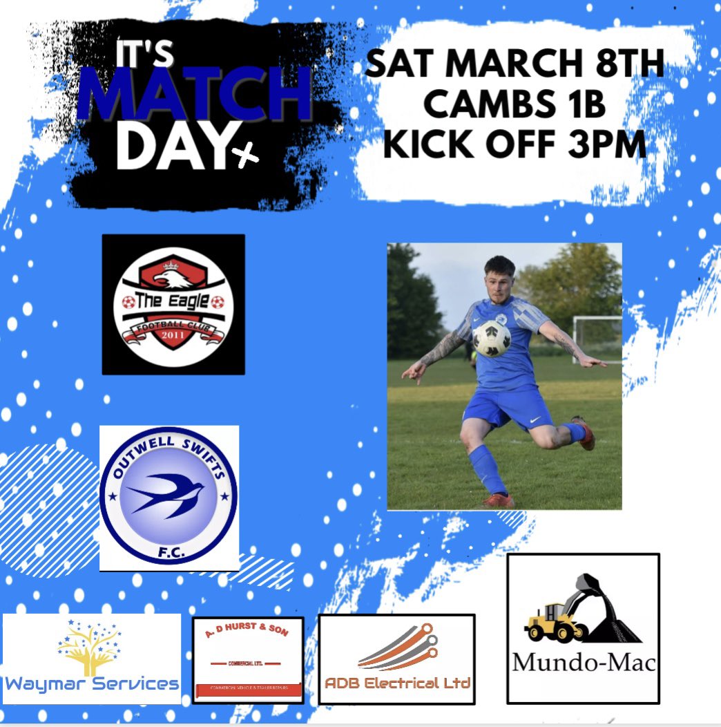 Today we travel to <a href="/TheEagleFC2011/">The Eagle Football Club</a> in another big game for the team. Kick off is 3pm. Postcode for anyone travelling is CB8 7SF