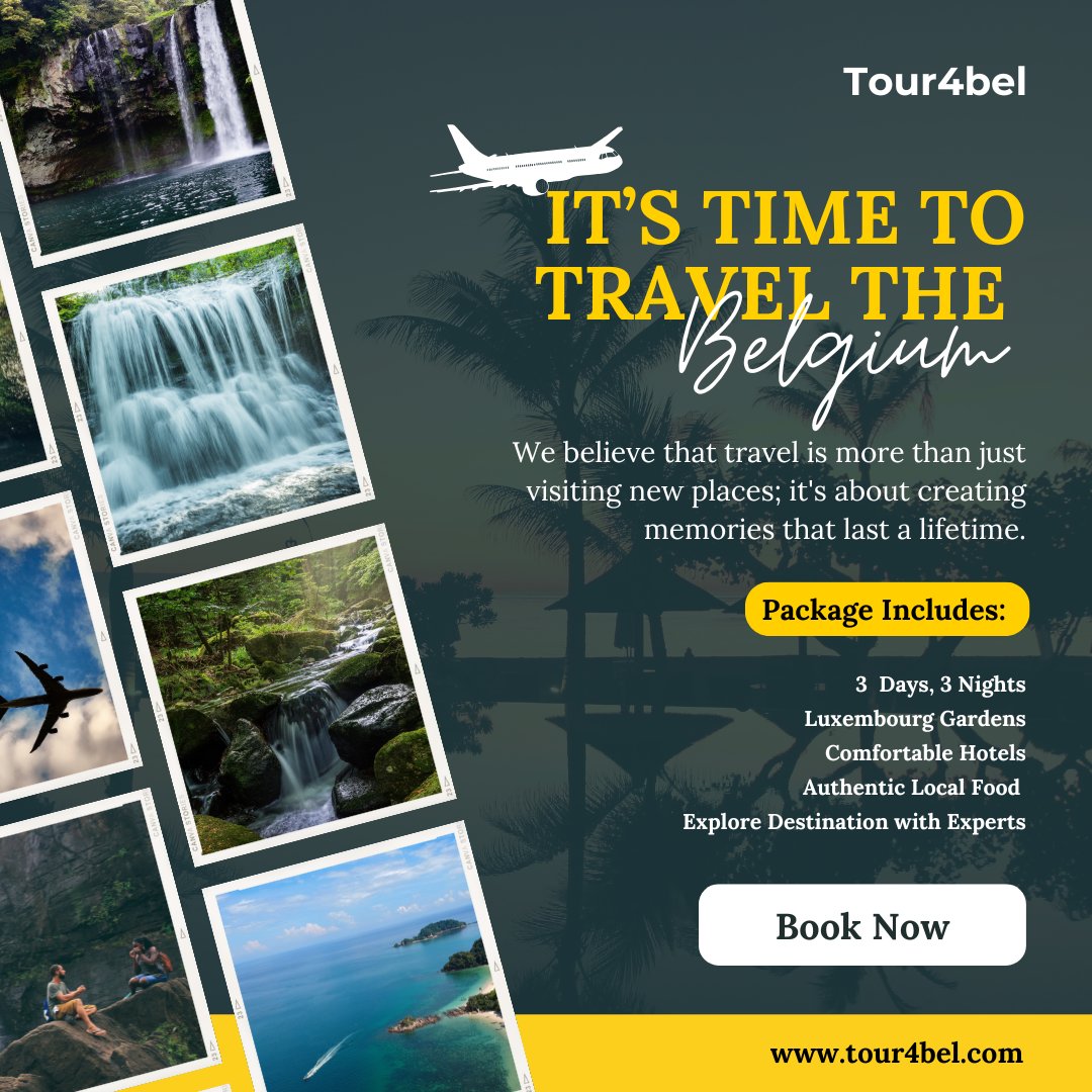 MdHos64975's tweet photo. 3-Day Belgium Tour Package  
Destinations: Brussels, Ghent, Bruges, Amsterdam, Antwerp, Luxembourg  Highlights:  

> Explore the vibrant streets of Brussels
 > Visit the medieval city of Bruges  

Price: Contact Obokash for current pricing.  #VisitBelgium #ExploreBelgium https://t.co/XdbKZxbNka