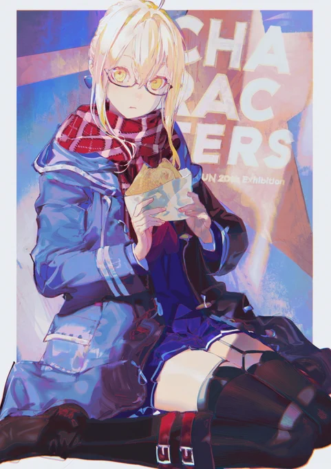 絶賛開催中のBUNBUNさんの画業20周年の個展のお祝いにXオルタさん描きました～個展へは自分もお邪魔致しましたがBUNBUN/abecさんの変遷を辿れるファン必見の内容でございましたよ!SSSのチームメイトとしても知らなかった一面や絵が見れてほっこり。#abecBUNBUN#CHARACTERS 