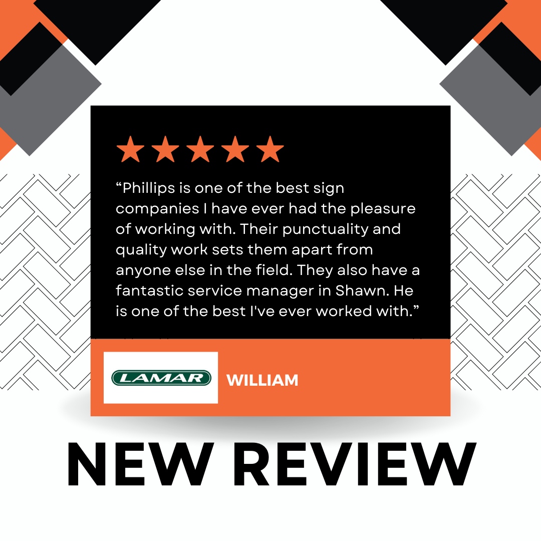 Strong working relationships are important. Happy to work alongside Lamar for over 20 years!

#PhillipsSign #GoogleReview #PerfectReview #DetroitSignage #Billboard #Electrical #Lamar