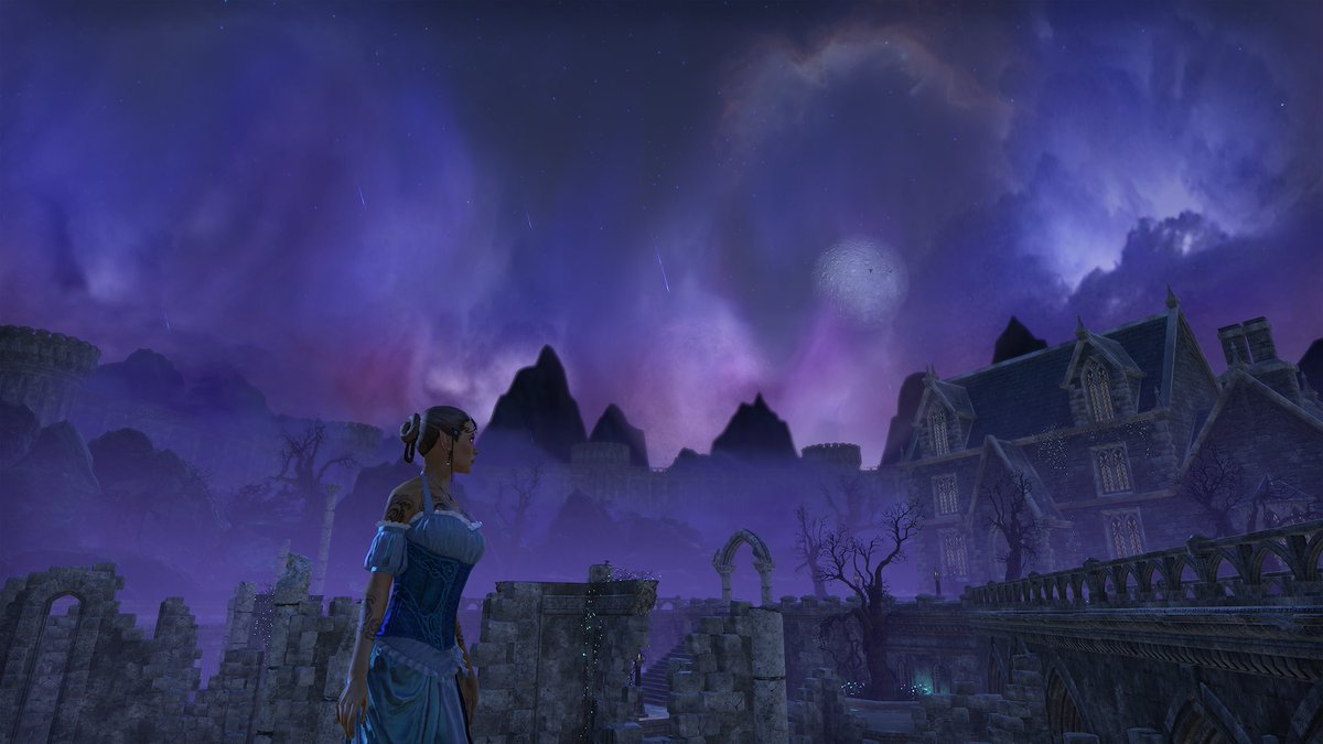 Happy Friday!! Just some shenanigans while checking out the Shadow Queen's Labyrinth home. 🔮💜🩵  

#ESOfam #ElderScrollsOnline