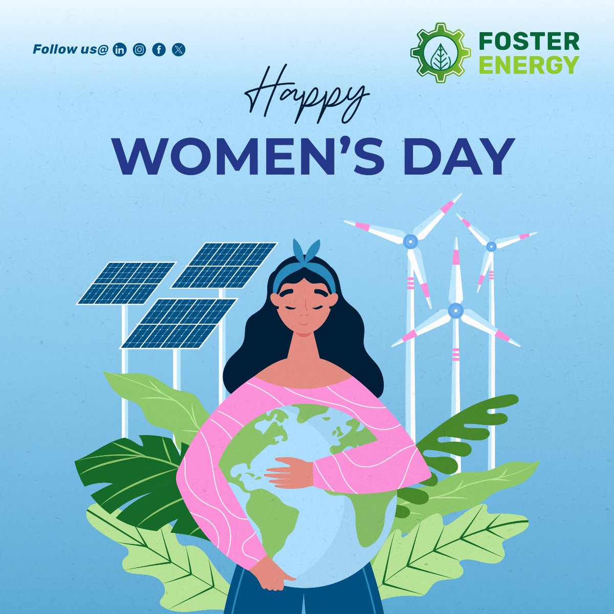 FosterEnergy_'s tweet photo. Happy Women’s Day! ✨ 

#FosterEnergy #WomensDay #EmpowerHer #SustainableFuture #RenewableEnergy #CleanEnergy #WindEnergy https://t.co/p1p4EbJwEN